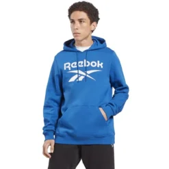 REEBOK Men's Identity Fleece Stacked Logo Pullover Hoodie -Carhar Clothing Shop 2085581 405 alt1