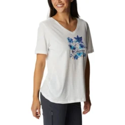 COLUMBIA Women's Bluebird Day Relaxed V-Neck Tee -Carhar Clothing Shop 2085706 101 alt3