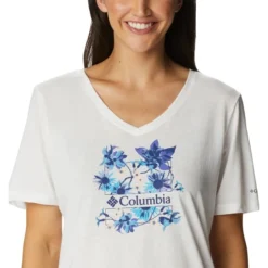 COLUMBIA Women's Bluebird Day Relaxed V-Neck Tee -Carhar Clothing Shop 2085706 101 alt4