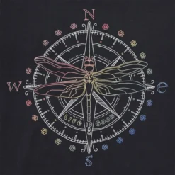 LIFE IS GOOD Women's Dragonfly Compass Short-Sleeve Crusher-Lite Tee -Carhar Clothing Shop 2086100 001 alt1