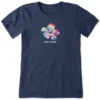 LIFE IS GOOD Women's Tie Dye Hibiscus Crusher-LITE Short-Sleeve Tee
