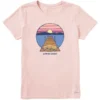 LIFE IS GOOD Women's Dock Dog Sunset Crusher Short-Sleeve Tee