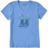 LIFE IS GOOD Women's Happy Trails Short-Sleeve Crusher Vee