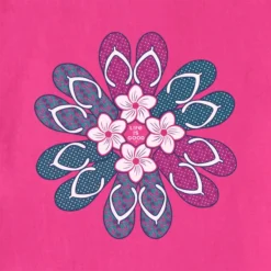 LIFE IS GOOD Women's Flip Flop Flower Short-Sleeve Crusher Vee 3 LIFE IS GOOD Women's Flip Flop Flower Short-Sleeve Crusher Vee -Carhar Clothing Shop 2086114 609 alt1
