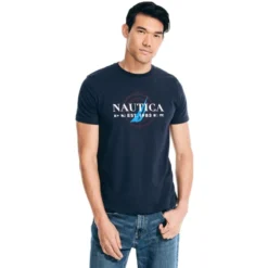 NAUTICA Men's Sustainable Short-Sleeve Logo Tee