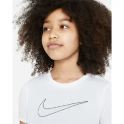 NIKE Big Girls' Dri-FIT Short-Sleeve Training Top -Carhar Clothing Shop 2086307 101 alt2