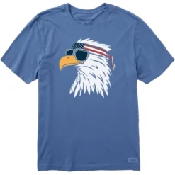 LIFE IS GOOD Men's Patriotic Eagle Short-Sleeve Crusher Lite Tee