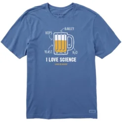 LIFE IS GOOD Men's I Love Science Beer Short-Sleeve Tee