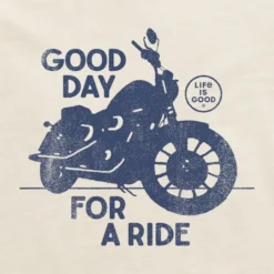 LIFE IS GOOD Men's Good Day For A Ride Short-Sleeve Tee -Carhar Clothing Shop 2086343 101 alt1