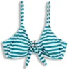 SAND CASTLE Juniors' Stripe Tie-Front Swim Top