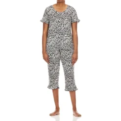 RENE ROFE Women's Sweet Like Sugar Capri PJ Sleep Set, 2 Piece