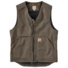 CARHARTT Men's 104394 Relaxed Fit Washed Duck Sherpa-Lined Vest