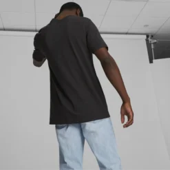 PUMA Men's Essentials Short-Sleeve Heather Tee -Carhar Clothing Shop 2087359 001 alt3