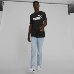 PUMA Men's Essentials Short-Sleeve Heather Tee -Carhar Clothing Shop 2087359 001 alt6