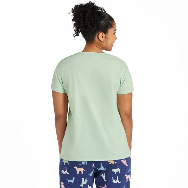 LIFE IS GOOD Women's Wag On Lab Snuggle Up Relaxed Short-Sleeve Sleep Vee 2 LIFE IS GOOD Women's Wag On Lab Snuggle Up Relaxed Short-Sleeve Sleep Vee - Image 2
