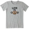 LIFE IS GOOD Women's Keep It Salty Pretzel Short-Sleeve Crusher Tee