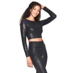 YOGAWORKS Women's Holly Long-Sleeve Top W/ V Back