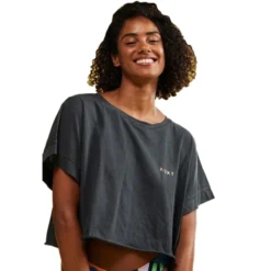 ROXY JUNIORS' Twin Palms Drop Shoulder Short-Sleeve Tee