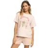 ROXY Juniors' Moonlight Sunset A Oversized Boyfriend Short-Sleeve Tee