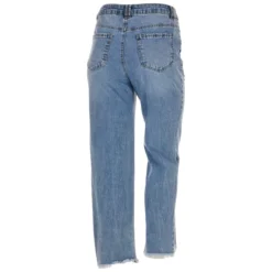 D. JEANS Women's Deconstructed Stretch Flex Waistband Straight Leg Jeans -Carhar Clothing Shop 2089561 405 alt1