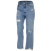 D. JEANS Women's Deconstructed Stretch Flex Waistband Straight Leg Jeans
