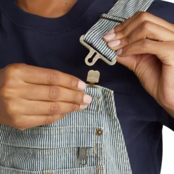 CARHARTT Women's 103042 Relaxed Fit Denim Railroad Stripe Bib Overall -Carhar Clothing Shop 2089821 476 alt6
