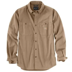 CARHARTT Men's 103554 Rugged Flex Relaxed Fit Midweight Canvas Long-Sleeve Shirt