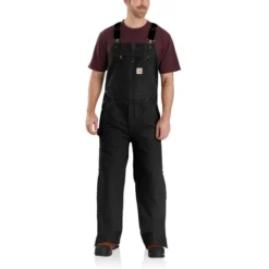 CARHARTT Men's 104031 Loose Fit Washed Duck Insulated Bib Overalls, Extended Sizes -Carhar Clothing Shop 2089841 074 alt2
