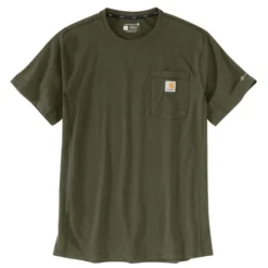 CARHARTT Men's 104616 Force Relaxed Fit Midweight Short-Sleeve Pocket Tee, Extended Sizes
