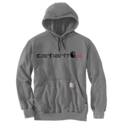 CARHARTT Men's 104771 Flame Resistant Force Loose Fit Midweight Signature Logo Graphic Sweatshirt