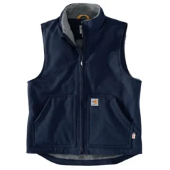 CARHARTT Men's 104981 Flame Resistant Relaxed Fit Duck Sherpa-Lined Mock Neck Vest