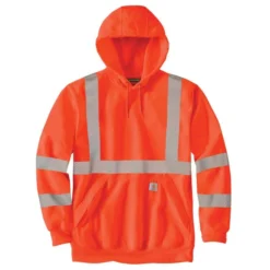 CARHARTT Men's 104987 High-Visibility Rain Defender Loose Fit Midweight Class 3 Sweatshirt, Extended Sizes