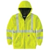 CARHARTT Men's 104988 High-Visibility Rain Defender Loose Fit Midweight Thermal-Lined Full-Zip Class 3 Sweatshirt, Extended Sizes