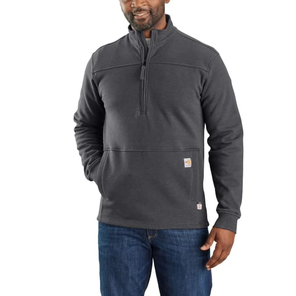 CARHARTT Men's 105012 Flame Resistant Rain Defender Relaxed Fit Mock Neck Fleece Pullover 2 CARHARTT Men's 105012 Flame Resistant Rain Defender Relaxed Fit Mock Neck Fleece Pullover - Image 2