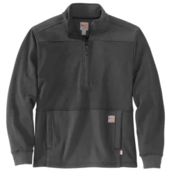 CARHARTT Men's 105012 Flame Resistant Rain Defender Relaxed Fit Mock Neck Fleece Pullover, Extended Sizes