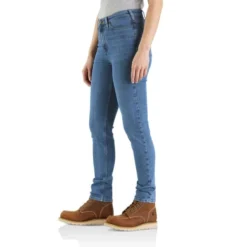 CARHARTT Women's 105105 Rugged Flex Slim Fit Tapered High Rise Jean -Carhar Clothing Shop 2089920 443 alt4