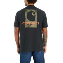 CARHARTT Men's 105755 Loose Fit Heavyweight Short-Sleeve Camo Logo Graphic T-Shirt, Extended Sizes -Carhar Clothing Shop 2089975 074 alt2