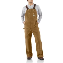 CARHARTT Men's R37 Loose Fit Firm Duck Bib Overall, Extended Sizes -Carhar Clothing Shop 2090002 246 alt2