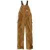 CARHARTT Men's R37 Loose Fit Firm Duck Bib Overall, Extended Sizes